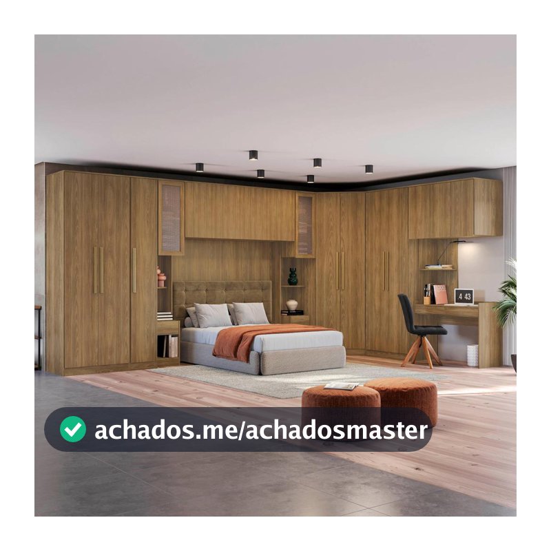 Quarto Modulado Kappesberg Adapt Nogueira 12 Peças 470cm x 290cm