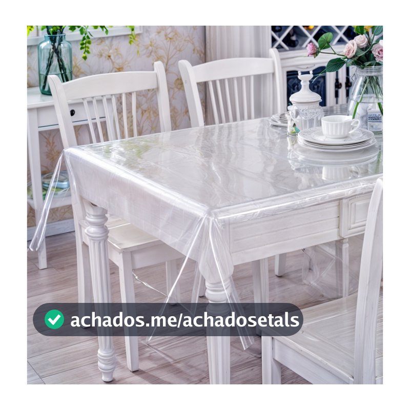Toalha de Mesa de Plástico Térmica 4 6 8 e 10 Lugares Impermeável Quadrada