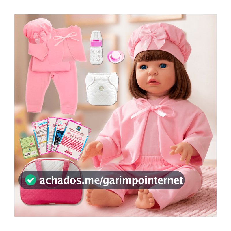 Boneca Bebê Reborn Realista Original de Silicone Menina Pode Dar Banho Envio Imediato