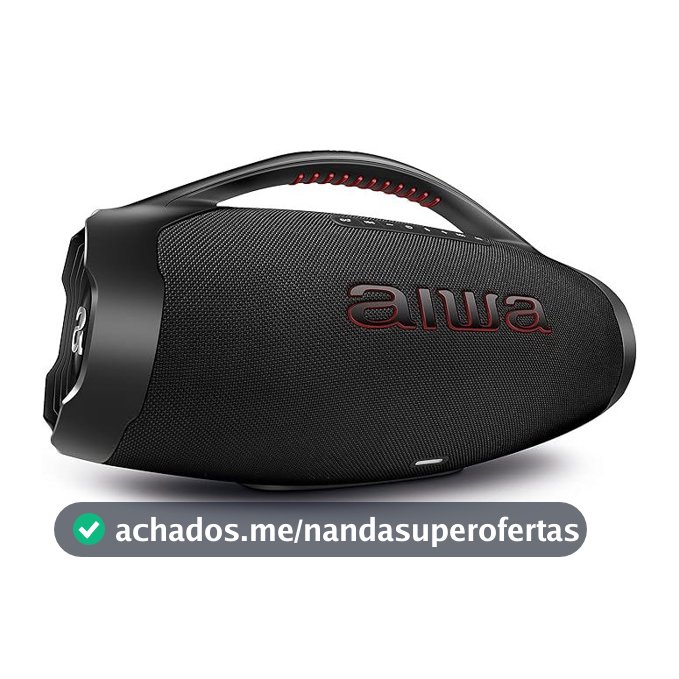 Caixa De Som Boombox Aiwa AWS-BBS-01B 200w IP66 30hs Bateria