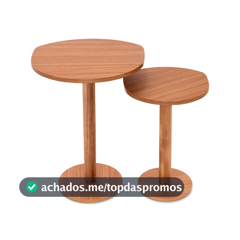 Mesas Laterais Monopé De Madeira Design Orgânico Canto Cama Alt. 45/55cm - Mel