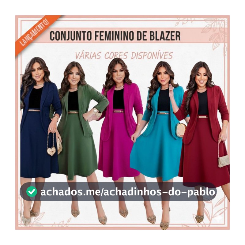 CONJUNTO FEMININO BLAZER, SAIA MIDI, CAMISETA E CINTO; MODA EVANGÉLICA PLUSSIZE CONGRESSO CULTO SOCIAL