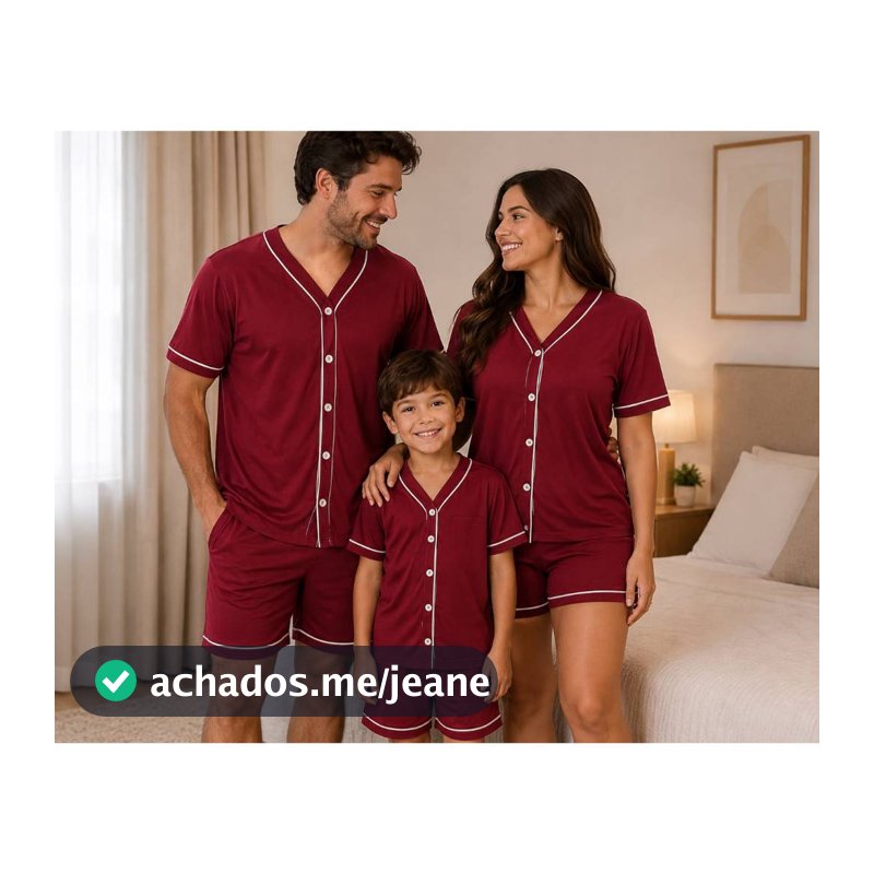 Kit Pijama Família Americano Combinando Mãe Pai Filho Adulto Infantil