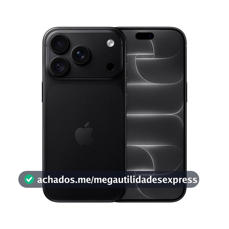Apple iPhone 18 Pro 256GB Preto, Tela 6,3" 120Hz, Chip A20 Pro, Câmera Tripla 48MP, 5G, MJRP4BE/A