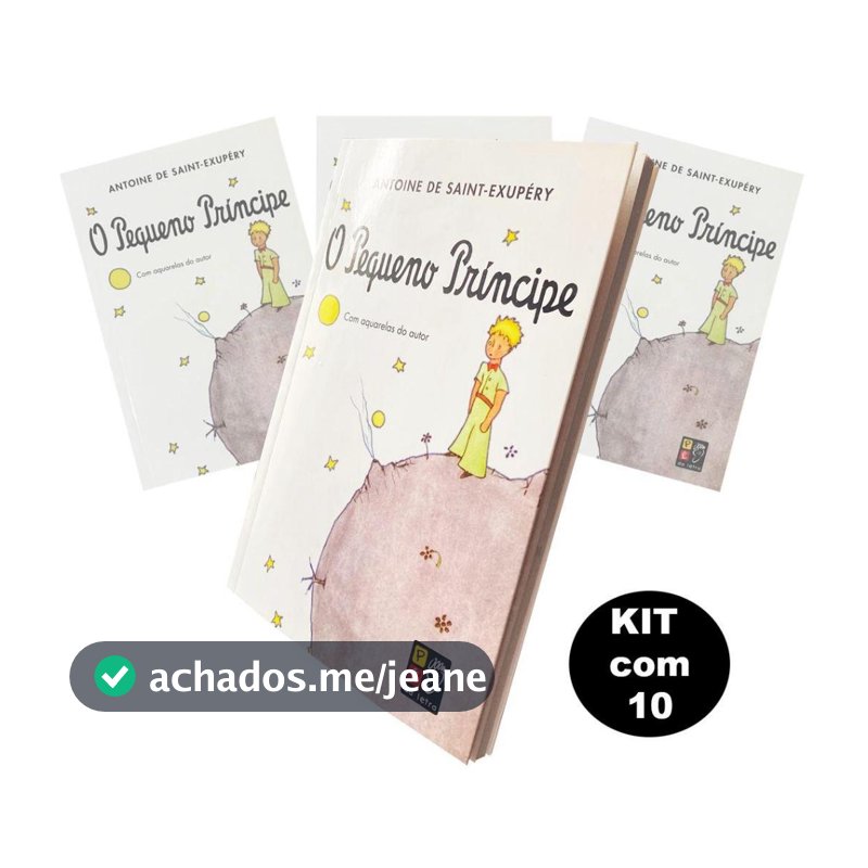 Kit 5/10/20/30 Livros O Pequeno Príncipe Aquarelas Do Autor Atacado