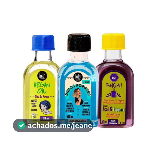 Lola Kit Oleo Danos Vorazes+ Oil de Argan +Oleo Pracaxi 50ml