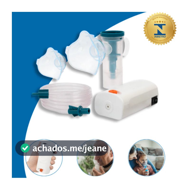 Inalador Nebulizador Compressor Silencioso Adulto Infantil Nevoni 127V 220V Asma Bronquite Sinusite