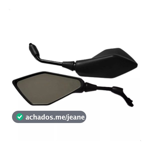 Retrovisor Kawasaki Z400 Lente Plana Anti Reflexo Rosca Honda Yamaha Haste Longe e Curta Pronta Entrega