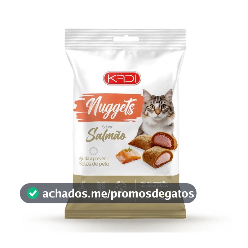 Snack Kadi Nuggets Salmão para Gatos 20g Petisco Gato