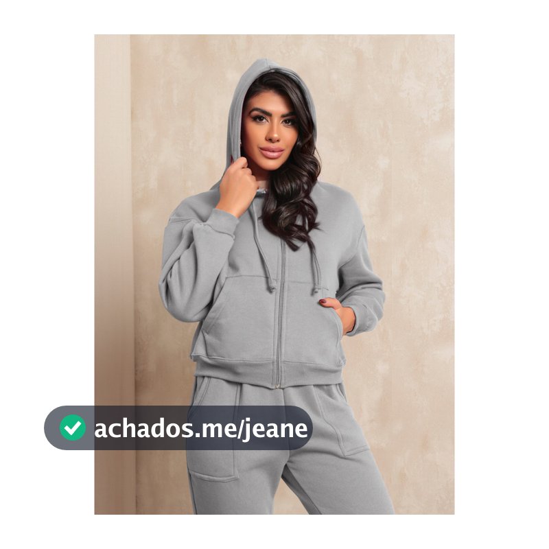 Conjunto de Moletom Com Bolso