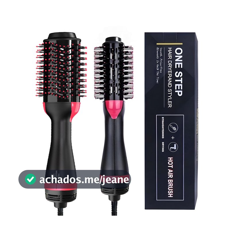 Escova Secadora Alisador Elétrica Quente Cabelo Com 3 Em1 Hair Styler FANG APENAS 110V