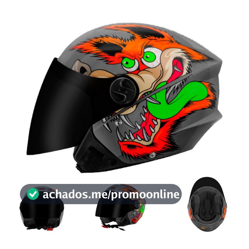 Capacete New Liberty Three Coyote Brilhante Viseira Fumê Nfe
