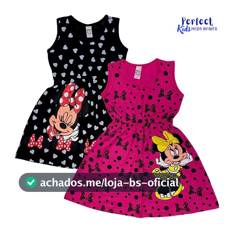 Kit 2 Vestidos Infantil menina 100%algodão fio 30 excelente qualidade