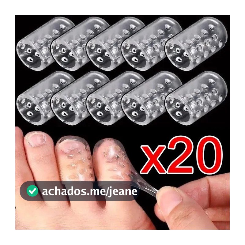 Kit Protetor De Dedo Silicone Gel Calos Bolhas Unha Encravada Macio Alívio Dor Pronta Entrega
