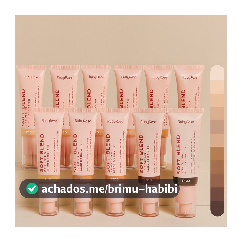 Base Líquida Soft Blend Ruby Rose Linha Rosa Média Cobertura Matte Maquiagem Pele