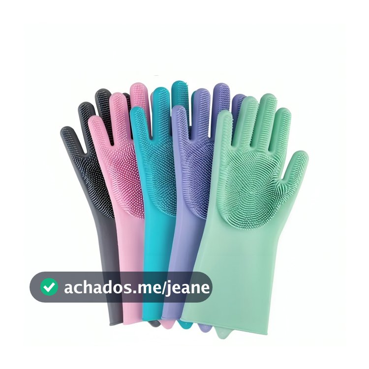 Luvas Luva De Silicone Para Esfregar Louças Max Clean Luva de Limpeza Silicone Luva Esponja de Lavar Louça