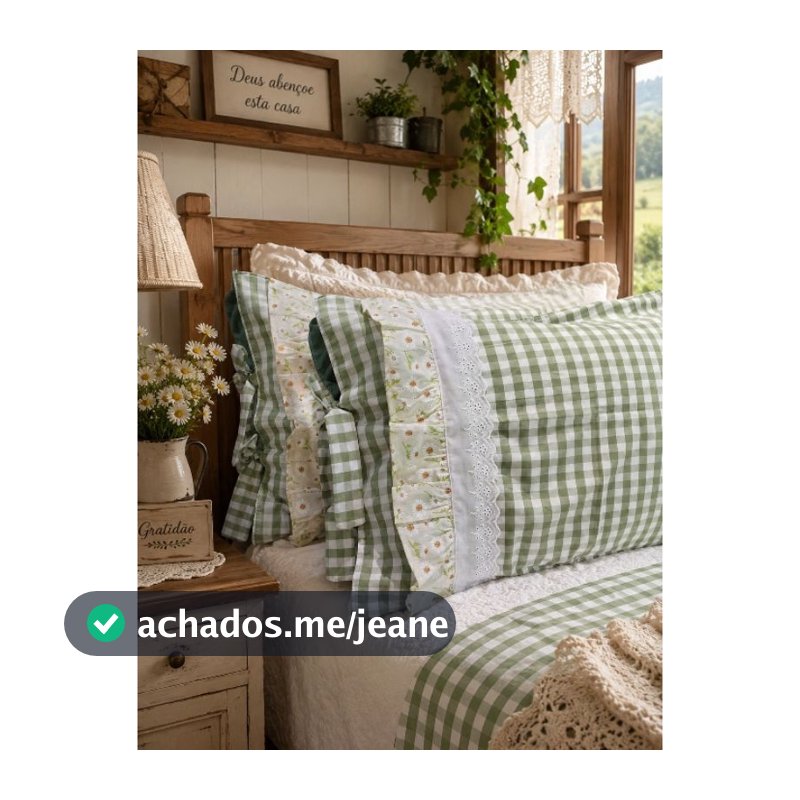 kit Fronhas Xadrez,ou listrada estilo FarmHouse