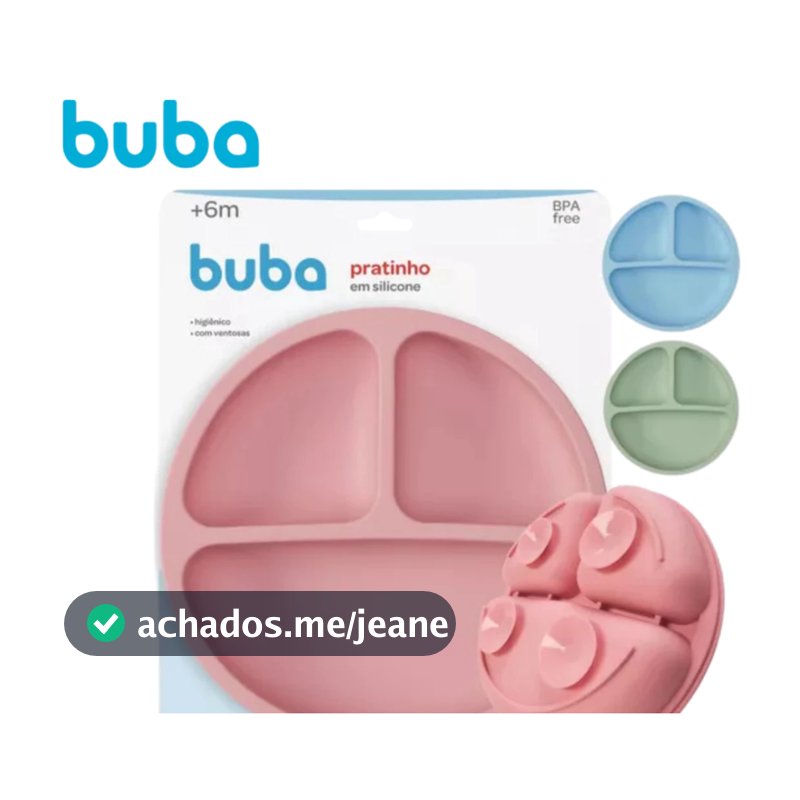 Pratinho Infantil Silicone Macio Com Ventosa e Divisórias alimentar Para Bebê Antiderrapantes