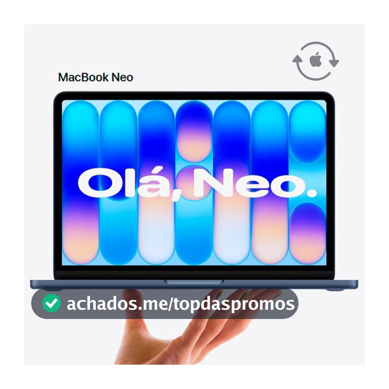 Notebook MacBook Neo Apple CPO 13" Chip A18 Pro CPU de 6 núcleos GPU de 5 núcleos 8GB RAM 256GB