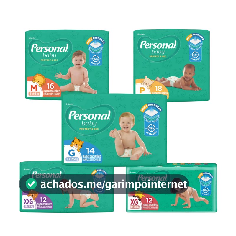 Fralda Personal Descartável Protect & Sec Vários Tamanhos P M G XG XXG(CADA UNIDADE)