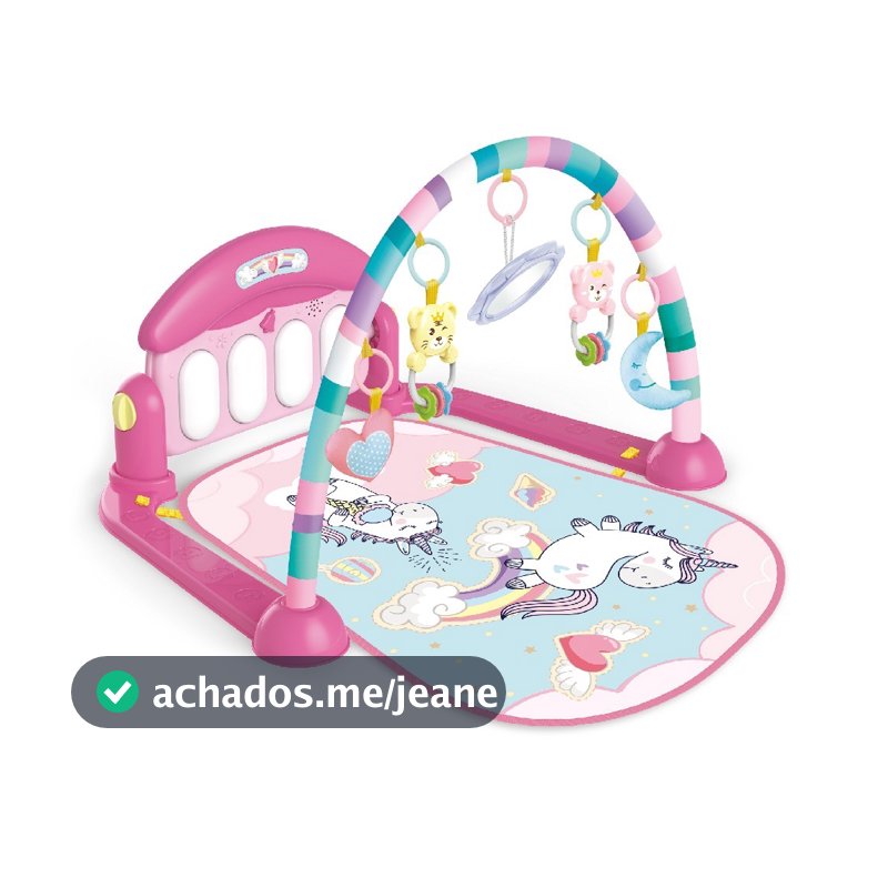 Tapete de Atividades com Play Piano Unicórnio Rosa Maxibaby