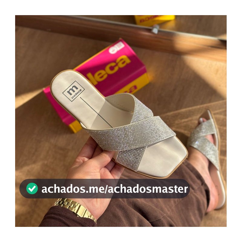 Sandália Moleca Rasteirinha Tiras Cruzadas 5560.105