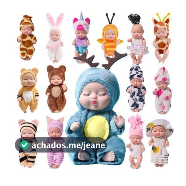 Kit 6/ 12 Mini Baby Doll 11cm Bonecas Dormindo Realistas Brinquedo Animal Presente para Meninas