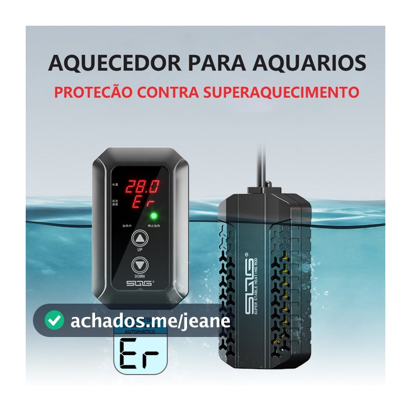 Newpet Aquecedor Submersível para Aquário Aquatank Hobby 50W/100W 220V Ideal para Aquários de Até 60L