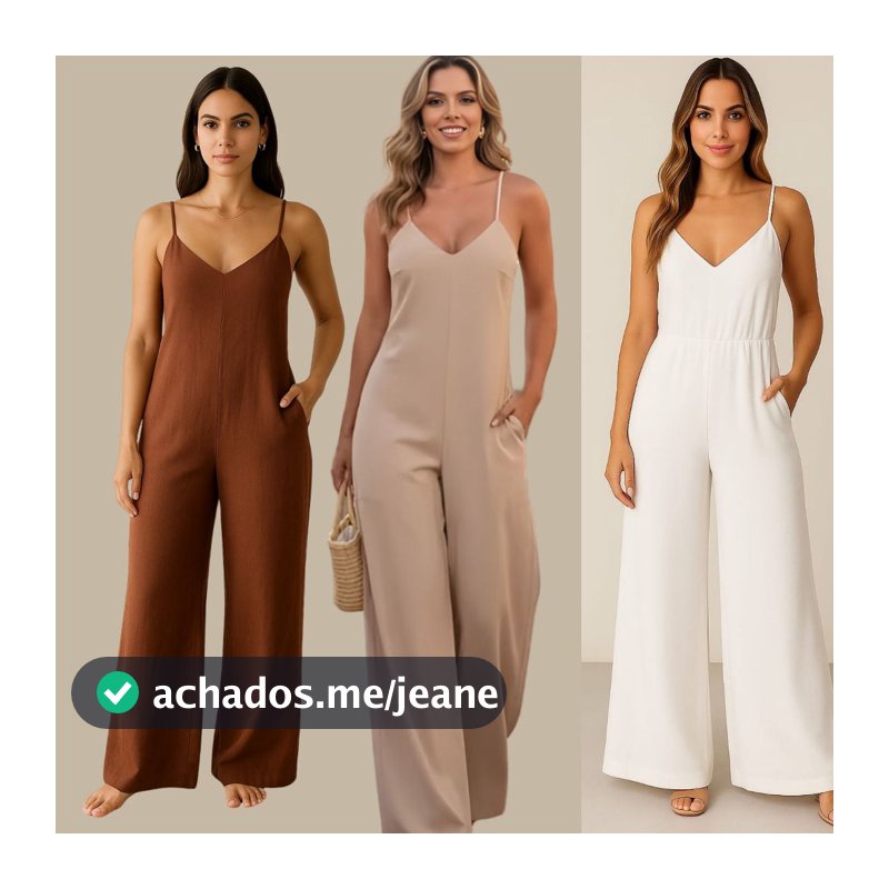 Macacão Feminina Calça Ampla de Festa Chá Revelação Casamento Convidada Confortável Final do Ano