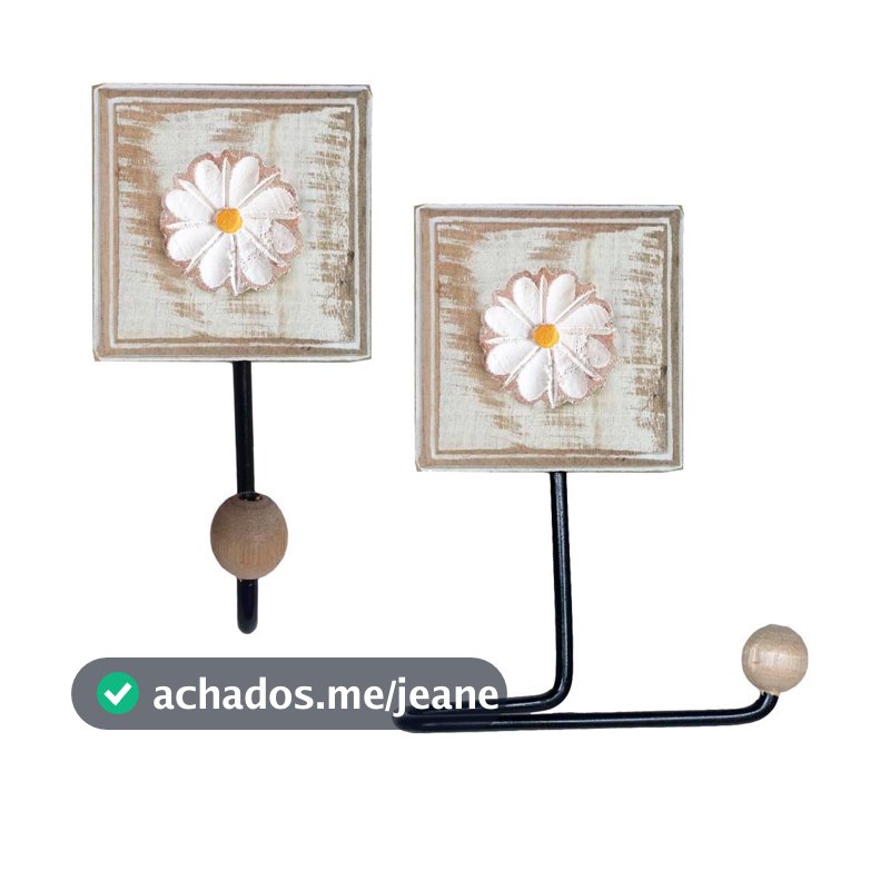 Kit Banheiro Porta Papel Higiênico + Toalheiro Flor