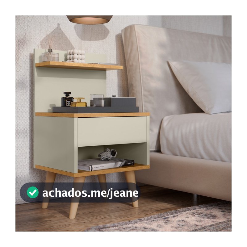 Mesa De Cabeceira Estilo Retro Quarto Sleep