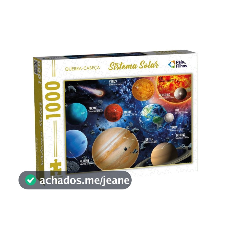 QUEBRACABEÇASISTEMA SOLAR PUZZLE COLORIDO1000 PEÇAS