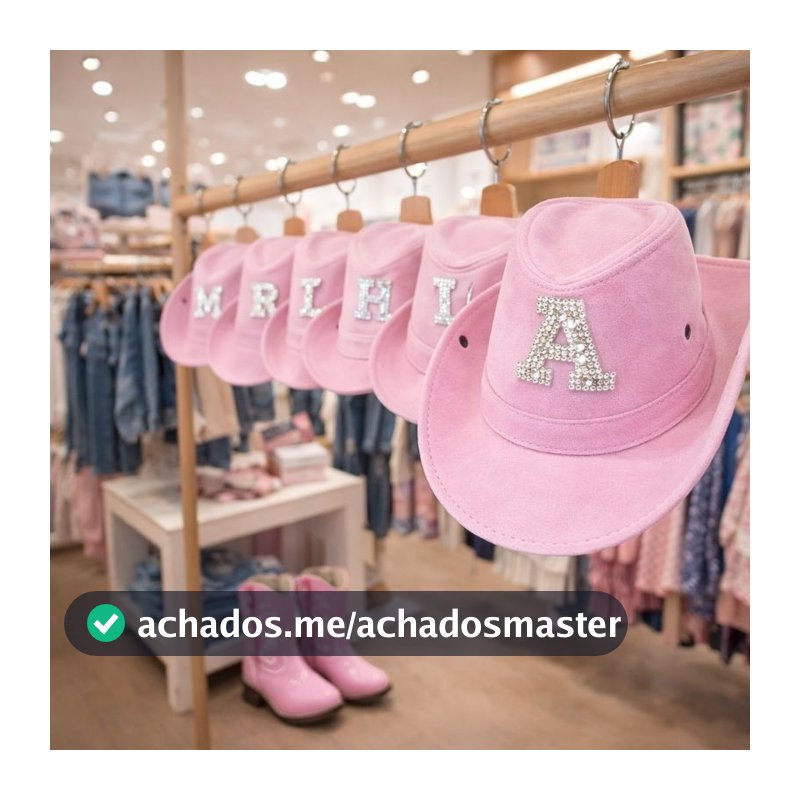 Chapéu Personalizada com inicial nome Ana Castela Boiadeira  com letras em strass