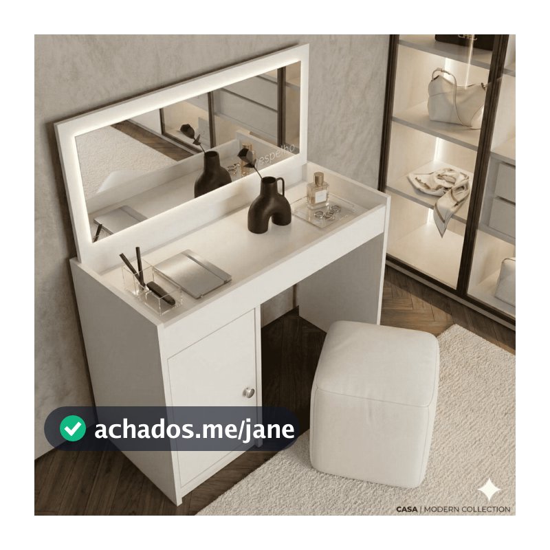 QUEIMA DE ESTOQUE!!! Penteadeira Compacta com Espelho Interno Anne - Cores