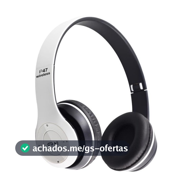 Fone P47 Headphone Sem Fio Bluetooth 5.0 Estéreo | Redução de Ruídos Universal para Celular e PC