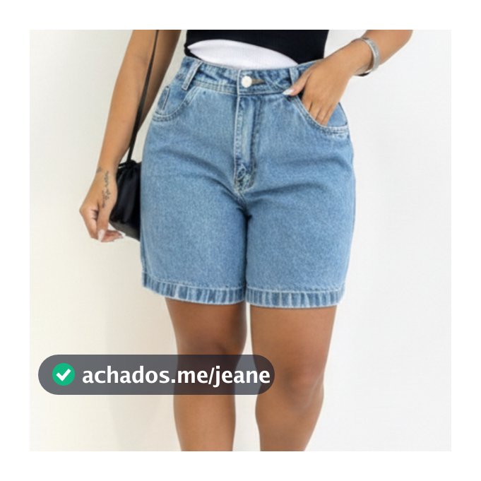 Bermuda Feminina Jeans Mom Pedal Sem Lycra Cintura Alta Comprida Marmorizada Confortável Elegante