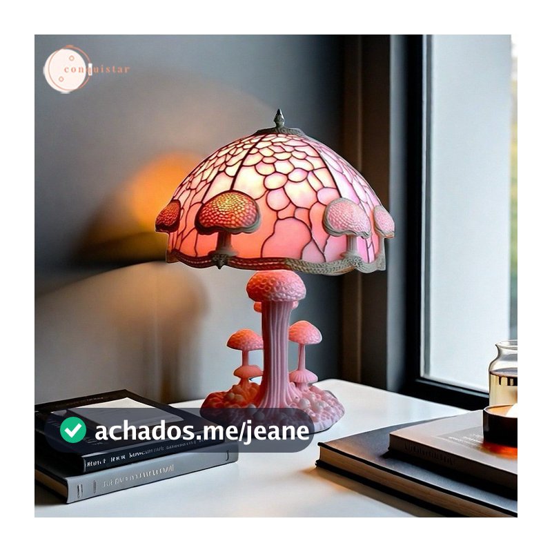 Lâmpada Mágica De Cogumelo Colorida LED-Decoração De Resina Luminosa Com Plugue USB Para Casa