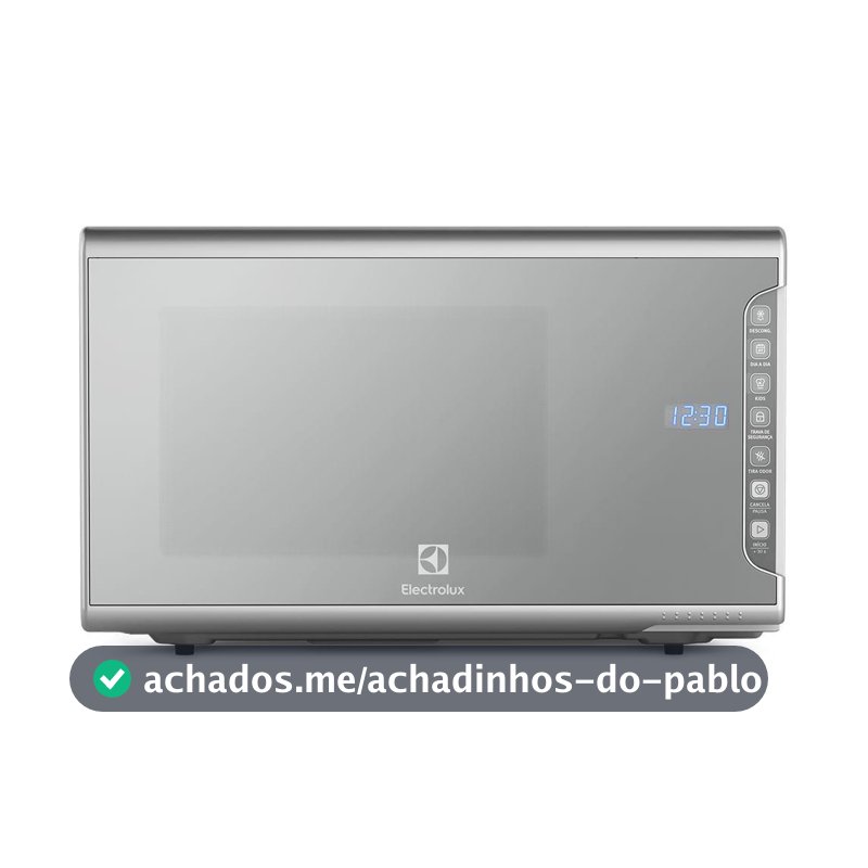 Micro-ondas Electrolux 31L cor Inox Espelhado com Painel Integrado e Função Tira Odor (MI41S)