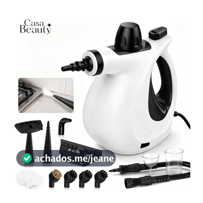 Limpador Higienizador a Vapor Portátil de Alta Pressão com Acessórios para Cozinha, Sofá, Banheiro, Vidros e Carro 220V