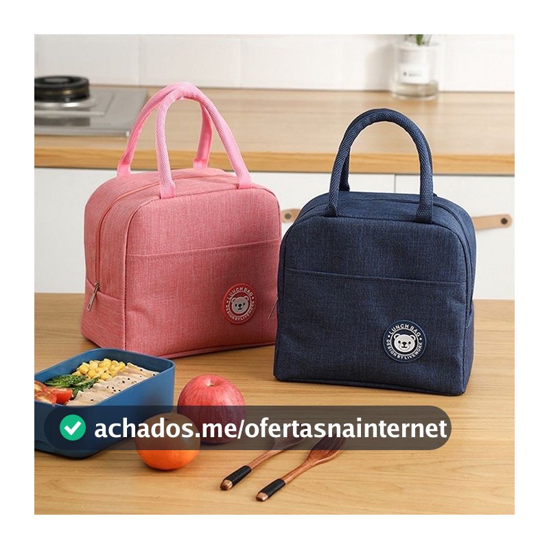 Bolsa Térmica Portátil Marmita Viagem Necessaire Lancheira Térmica Infantil-luna_hyq