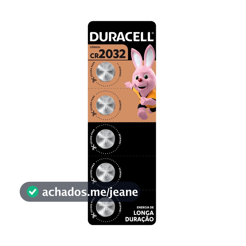 Bateria de Lítio 2032 Duracell- Cartela com 5 un