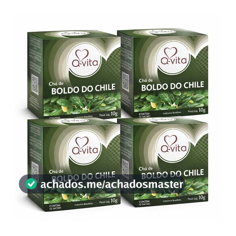 Kit 4 Chá Boldo do Chile Q-Vita 10g (40 Sachês)