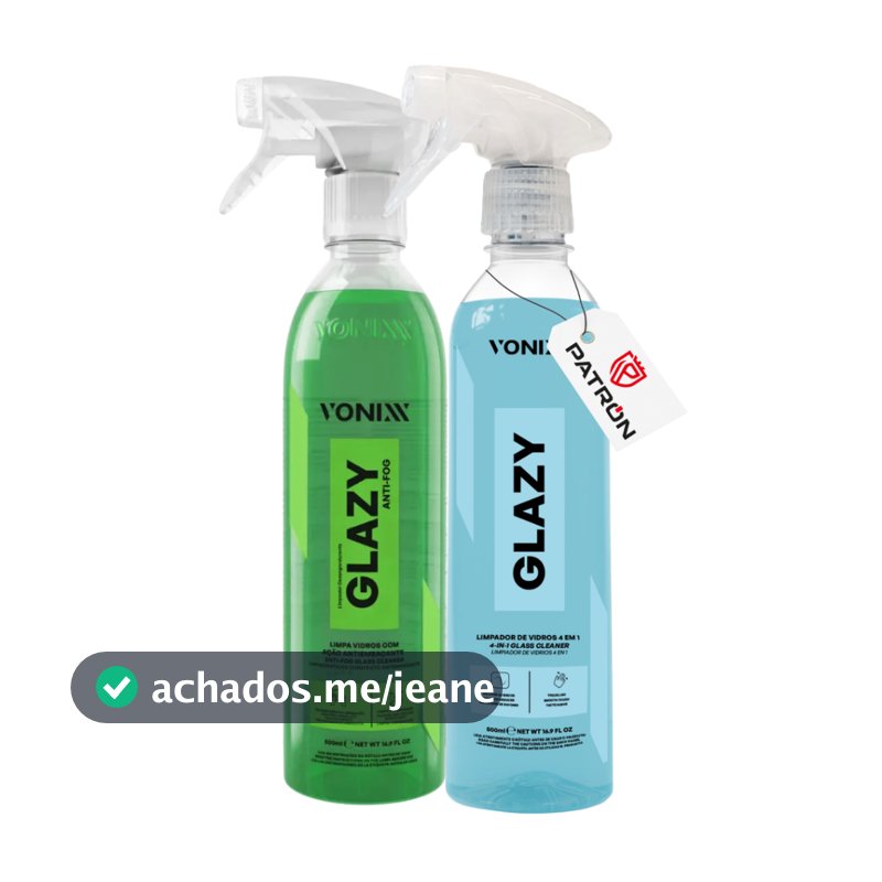 Kit Vonixx Antiembaçante Glazy Anti-fog + Glazy Limpa Vidros