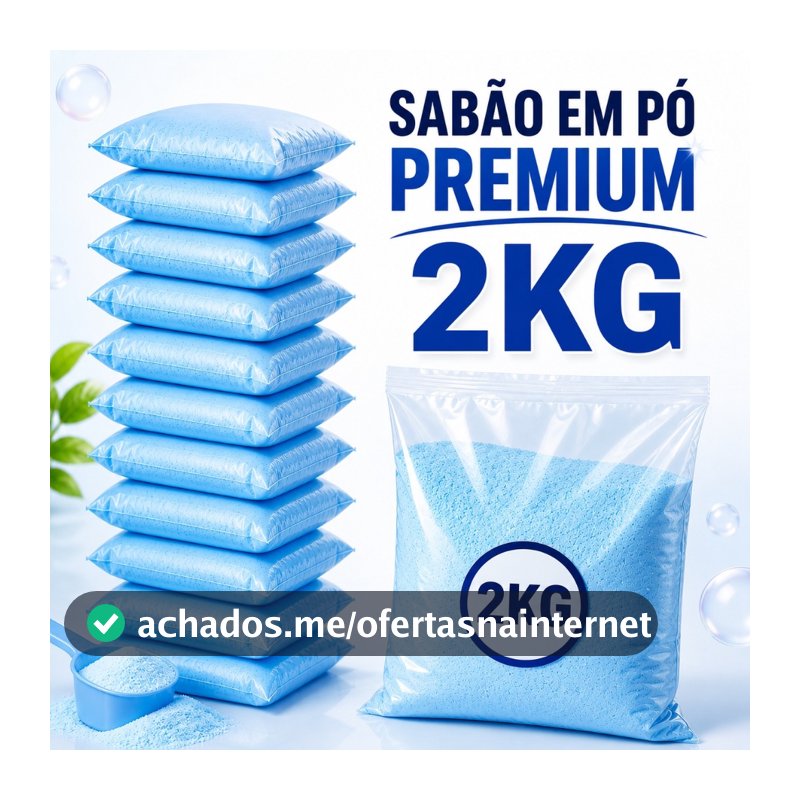 Sabão em Pó Premium 1Kg 2Kg 3akg 4Kg Concentrado Lava Roupas Limpeza Profunda Remove Manchas Perfume Duradouro