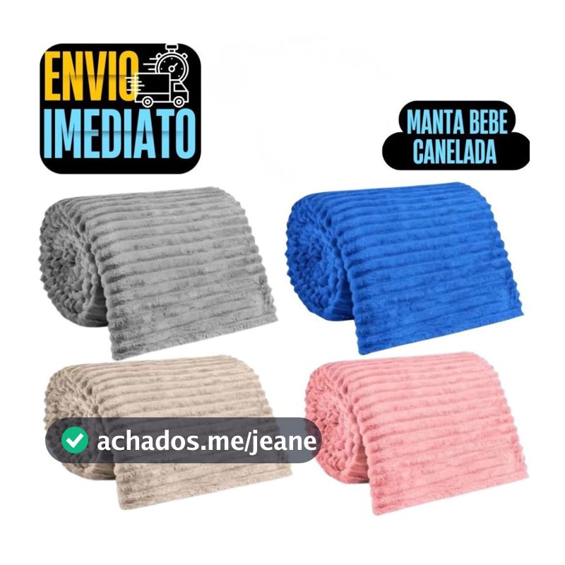 Manta Lisa Para Bebê Cobertor Infantil Tecido Soft Canelado 0,90 x1M Qualidade GR183