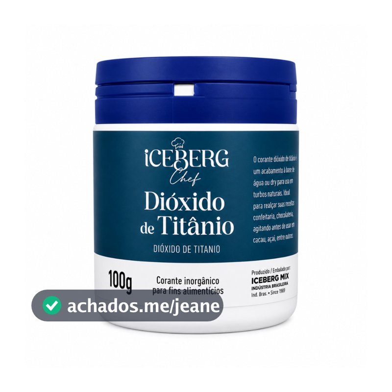 Dióxido de Titânio 100g – Corante Branco Alimentício em Pó | Iceberg Chef