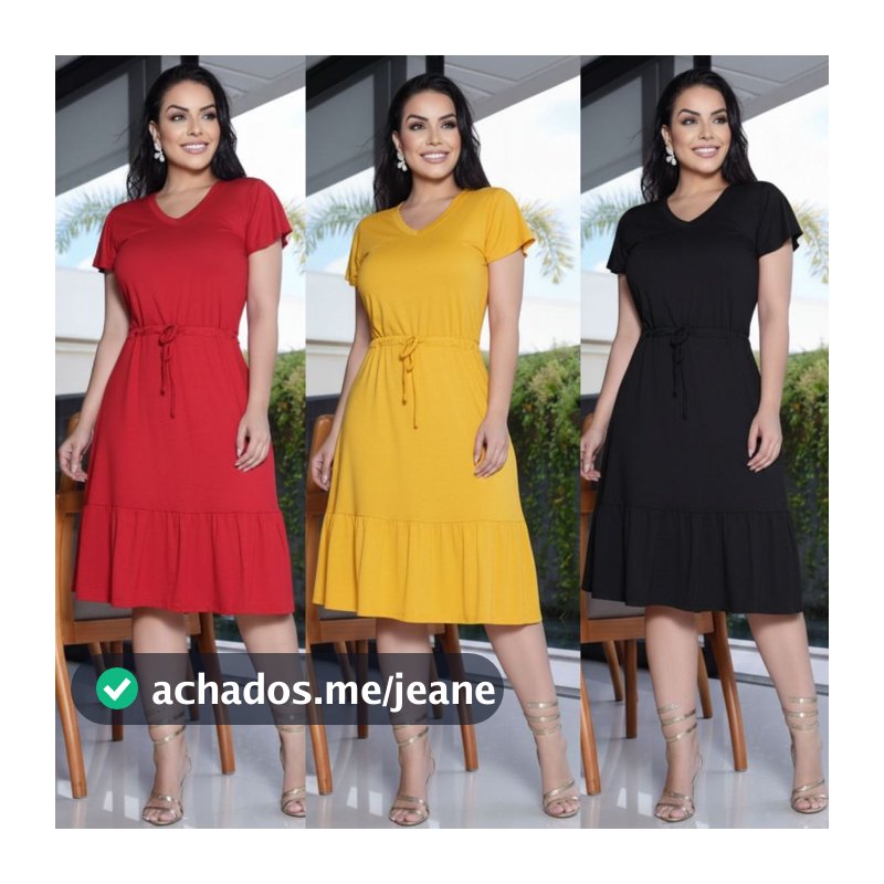 Vestido Feminino Mangas Flutuante Soltinho Plus Size