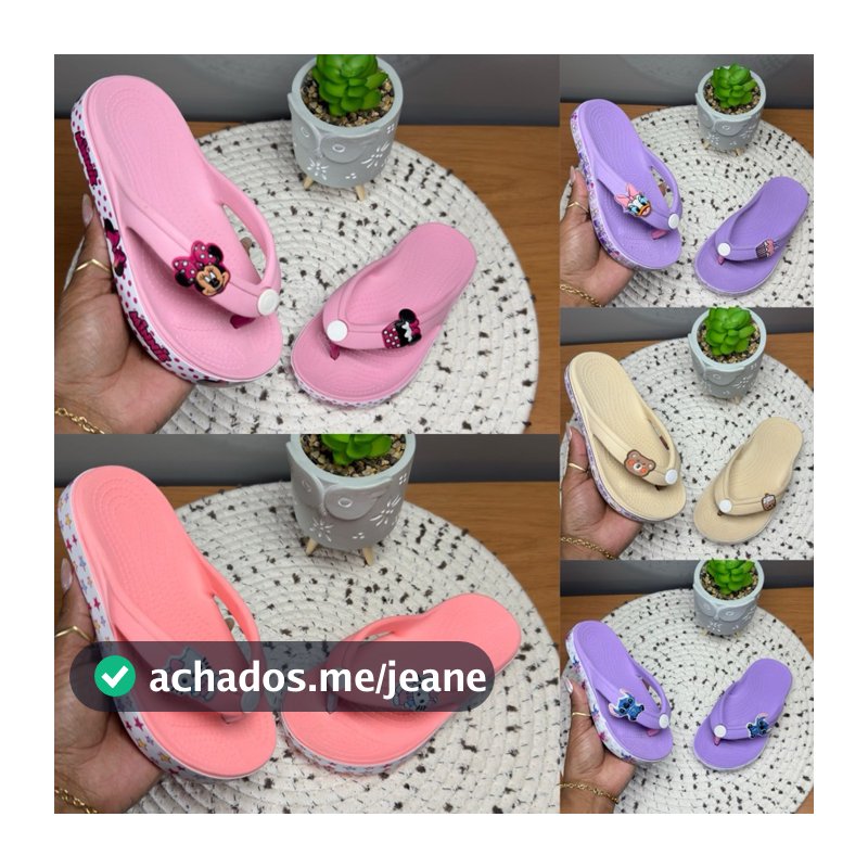 Chinelo Infantil Menina Criança Personagens Desenho Confortavel
