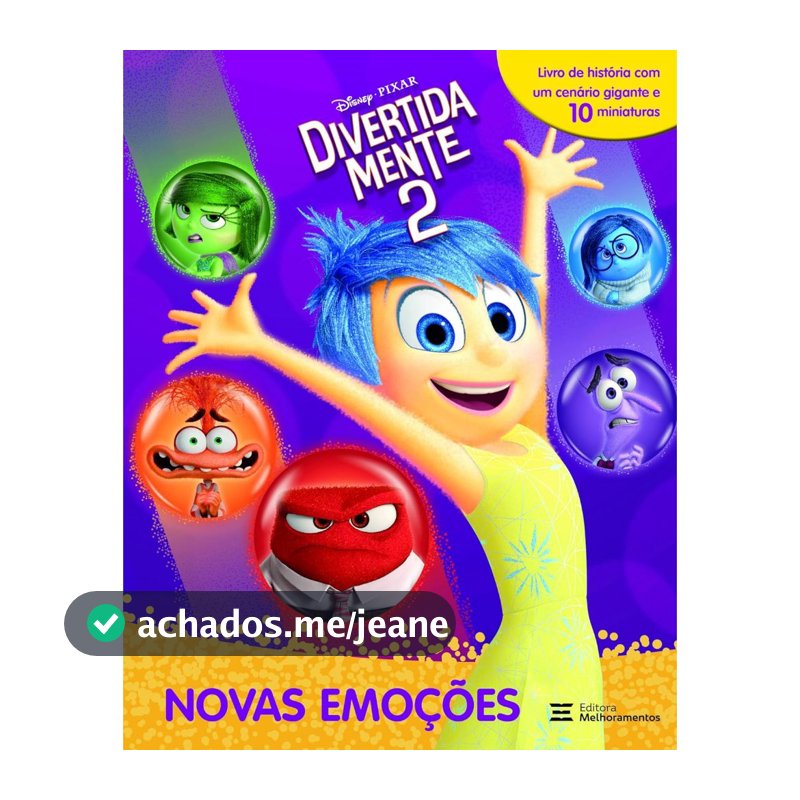 Livro com 10 Miniaturas Divertida Mente 2 - Novas Emocoes