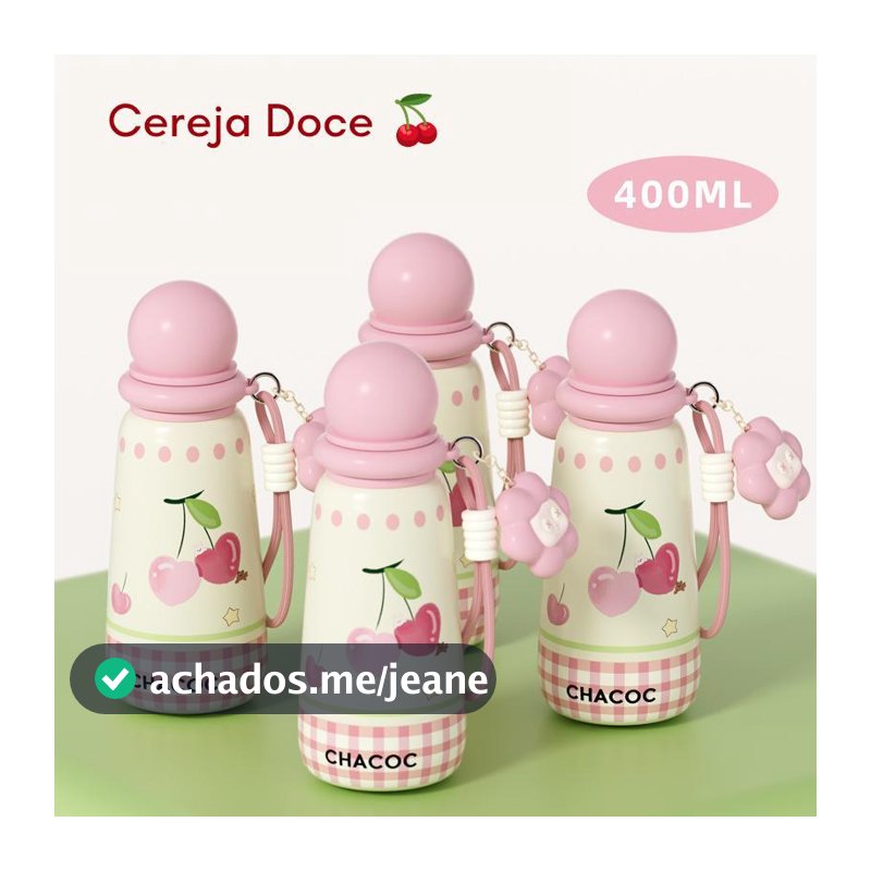 Copo Térmico Premium 400ml Aço Inoxidável SUS316 Antiderrapante À Prova de Vazamentos Design Infantil e Adulto